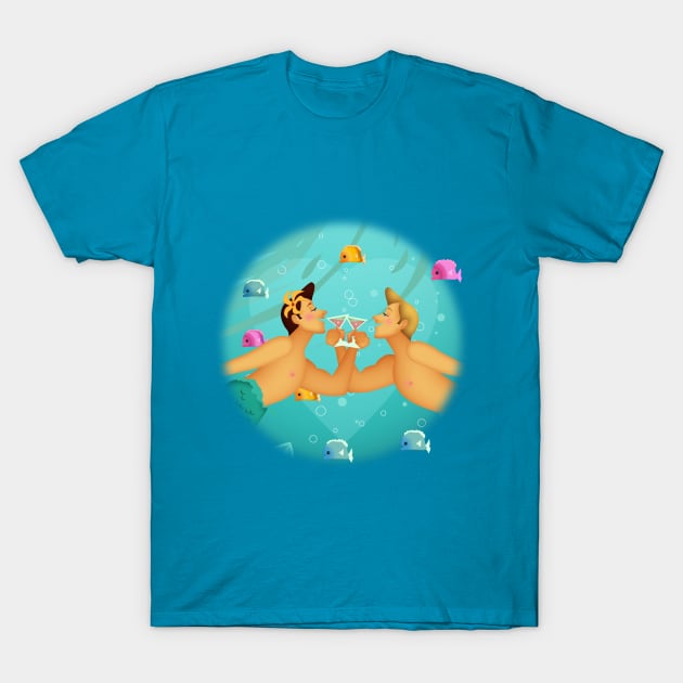 a little gay under the sea celebration T-Shirt by richhwalsh